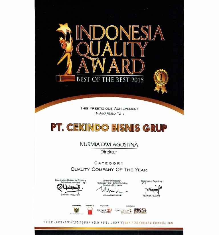 Indonesia Quality Award - Indonesia Best Of The Best On It's Category ...