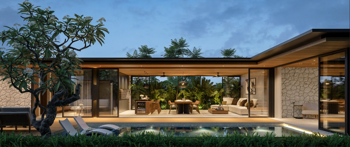 Melasti Majesty: Luxurious 3-Bedroom Villa Overlooking the Jungle