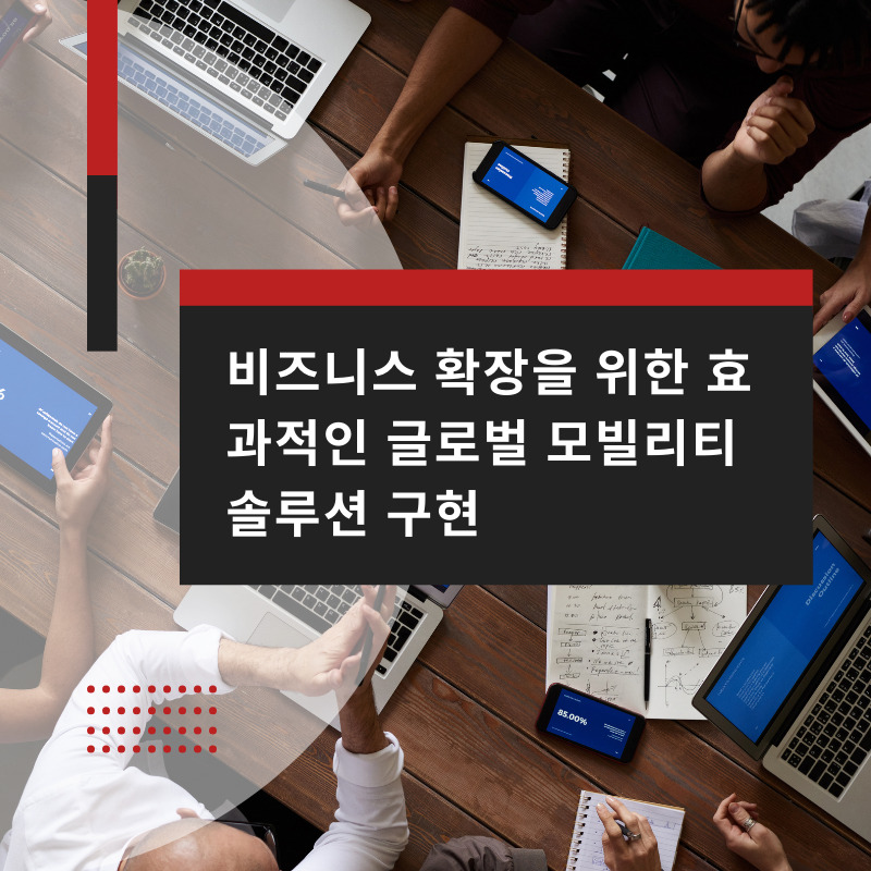 비즈니스 확장을 위한 효과적인 글로벌 모빌리티 솔루션 구현